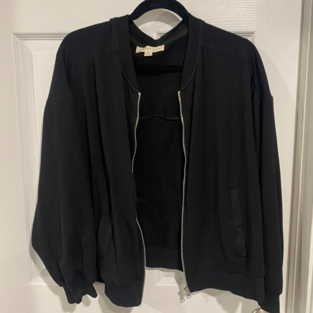 Lovestitch Black Oakley Fleece Lightweight Bomber Jacket M